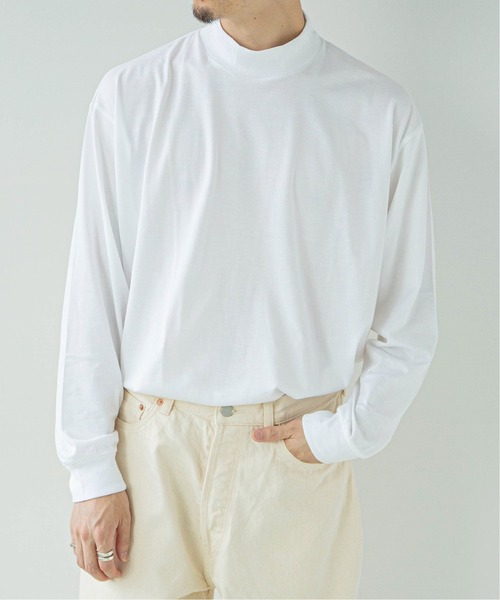 EDIFICE SELECT(エディフィスセレクト)の「【ETS.MATERIAUX / マテリオ】モックネックTシャツ(Tシャツ/カットソー・メンズ・グレー/ブラック・1)」の10枚目の写真