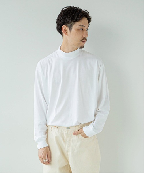 EDIFICE SELECT(エディフィスセレクト)の「【ETS.MATERIAUX / マテリオ】モックネックTシャツ(Tシャツ/カットソー・メンズ・グレー/ブラック・1)」の11枚目の写真