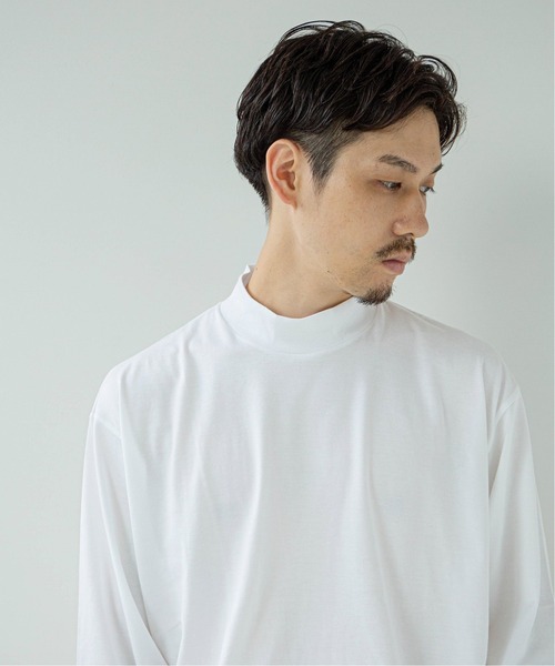 EDIFICE SELECT(エディフィスセレクト)の「【ETS.MATERIAUX / マテリオ】モックネックTシャツ(Tシャツ/カットソー・メンズ・グレー/ブラック・1)」の12枚目の写真
