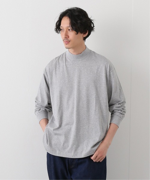 EDIFICE SELECT(エディフィスセレクト)の「【ETS.MATERIAUX / マテリオ】モックネックTシャツ(Tシャツ/カットソー・メンズ・グレー/ブラック・1)」の16枚目の写真