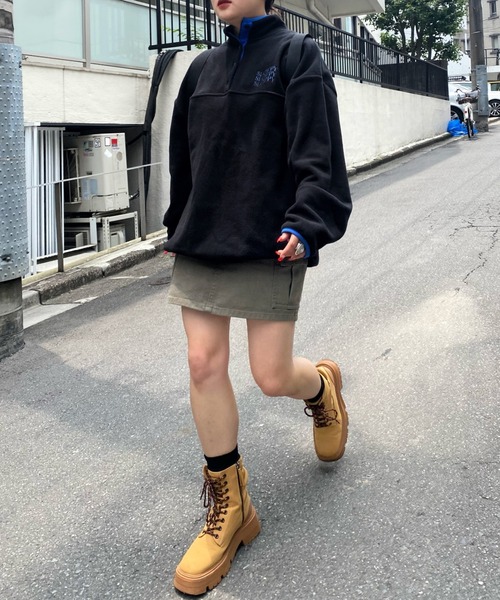 WHO'S WHO gallery(フーズフーギャラリー)の「【SLOPPY/スロッピー】フリースハーフボタントップス(その他トップス・レディース・ブラック/ネイビー/アイボリー/ホワイト系/ネイビー系/ブラック系・FREE/SMALL)」の15枚目の写真