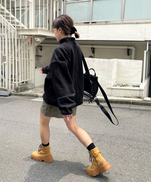 WHO'S WHO gallery(フーズフーギャラリー)の「【SLOPPY/スロッピー】フリースハーフボタントップス(その他トップス・レディース・ブラック/ネイビー/アイボリー/ホワイト系/ネイビー系/ブラック系・FREE/SMALL)」の11枚目の写真