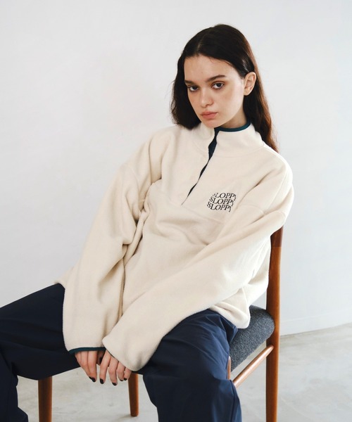 WHO'S WHO gallery(フーズフーギャラリー)の「【SLOPPY/スロッピー】フリースハーフボタントップス(その他トップス・レディース・ブラック/ネイビー/アイボリー/ホワイト系/ネイビー系/ブラック系・FREE/SMALL)」の17枚目の写真
