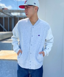 Champion（チャンピオン）の「CHAMPION/チャンピオン リバースウィーブ スウェットブルゾン バイカラー/ワンポイント Vネックトレーナー C3-W013（スウェット・メンズ）」