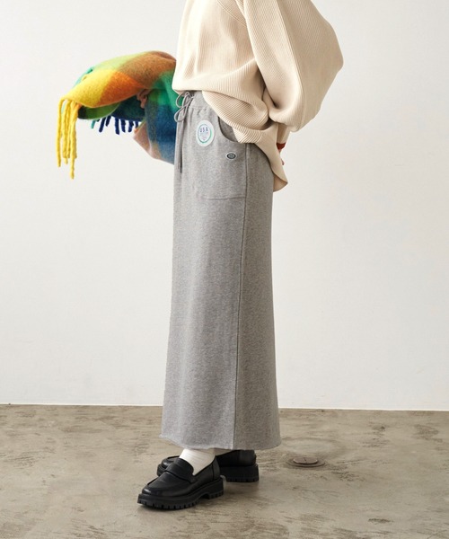 DISCUS ATHLETIC（ディスカス　アスレチック）の「DISCUS ATHLETIC/ディスカス アスレチック USAコットン裏毛バックスリットタイトロングスカート（スカート・レディース・パープル/ブラック/グレー・M/L）」の13枚目の写真