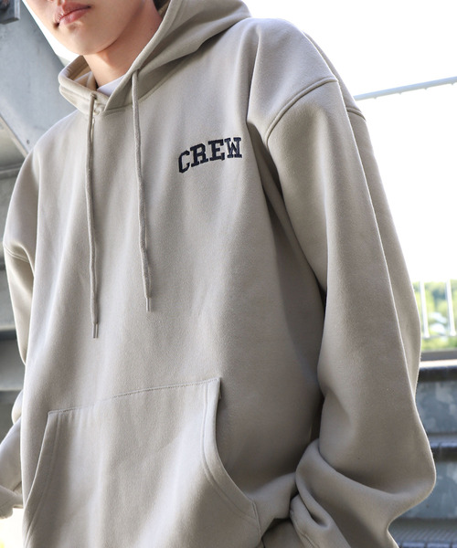 ZIP FIVE(ジップファイブ)の「【ZIP FIVE】【CREW】11o.z ロゴ刺繍オーバーサイズパーカー(パーカー・レディース・ブラック/ダークグリーン/ネイビー/アイボリー/杢グレー・MEDIUM/LARGE/X-LARGE)」の3枚目の写真