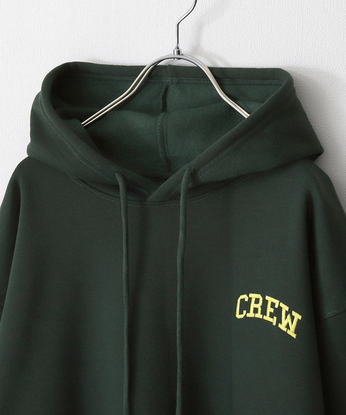 ZIP FIVE(ジップファイブ)の「【ZIP FIVE】【CREW】11o.z ロゴ刺繍オーバーサイズパーカー(パーカー・レディース・ブラック/ダークグリーン/ネイビー/アイボリー/杢グレー・MEDIUM/LARGE/X-LARGE)」の6枚目の写真
