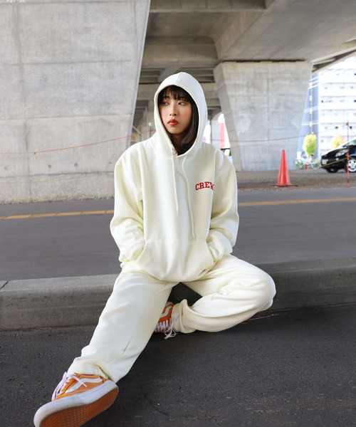 ZIP FIVE(ジップファイブ)の「【ZIP FIVE】【CREW】11o.z ロゴ刺繍オーバーサイズパーカー(パーカー・レディース・ブラック/ダークグリーン/ネイビー/アイボリー/杢グレー・MEDIUM/LARGE/X-LARGE)」の13枚目の写真