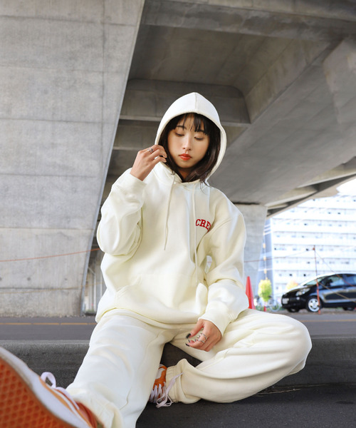 ZIP FIVE(ジップファイブ)の「【ZIP FIVE】【CREW】11o.z ロゴ刺繍オーバーサイズパーカー(パーカー・レディース・ブラック/ダークグリーン/ネイビー/アイボリー/杢グレー・MEDIUM/LARGE/X-LARGE)」の15枚目の写真