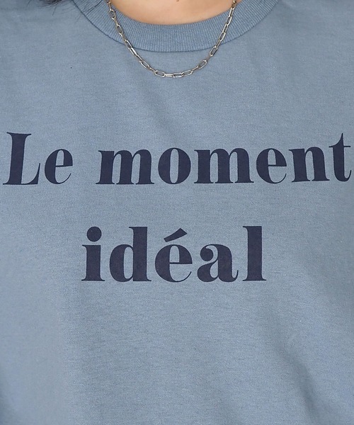 Riberry（リベリー）の「【GILDAN】Le moment ideal プリントTシャツ（Tシャツ/カットソー・レディース・オフホワイト/チャコールグレー/カーキ/ブルー/サックスブルー・MEDIUM）」の11枚目の写真