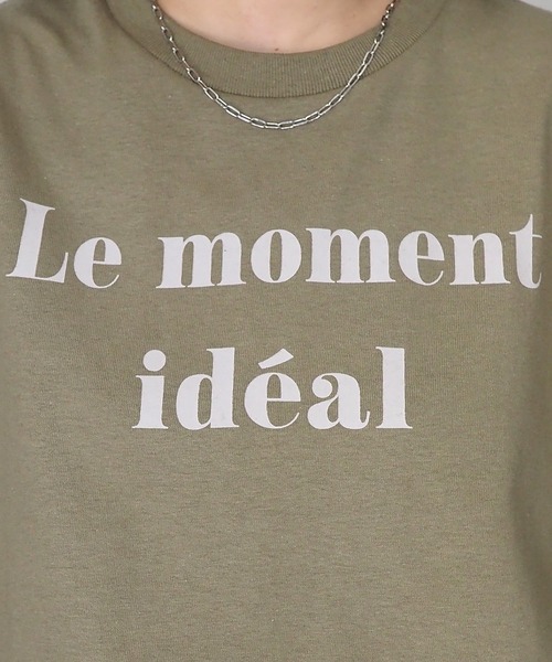 Riberry（リベリー）の「【GILDAN】Le moment ideal プリントTシャツ（Tシャツ/カットソー・レディース・オフホワイト/チャコールグレー/カーキ/ブルー/サックスブルー・MEDIUM）」の10枚目の写真
