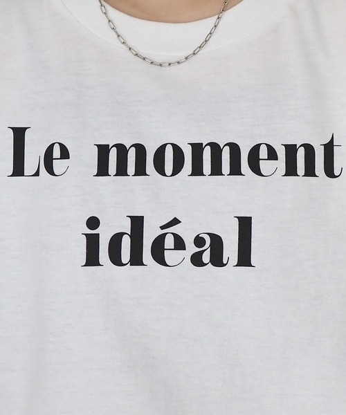 Riberry（リベリー）の「【GILDAN】Le moment ideal プリントTシャツ（Tシャツ/カットソー・レディース・オフホワイト/チャコールグレー/カーキ/ブルー/サックスブルー・MEDIUM）」の9枚目の写真