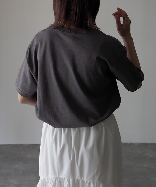 Riberry（リベリー）の「【GILDAN】Le moment ideal プリントTシャツ（Tシャツ/カットソー・レディース・オフホワイト/チャコールグレー/カーキ/ブルー/サックスブルー・MEDIUM）」の19枚目の写真