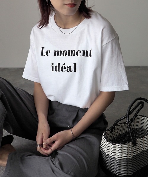 Riberry（リベリー）の「【GILDAN】Le moment ideal プリントTシャツ（Tシャツ/カットソー・レディース・オフホワイト/チャコールグレー/カーキ/ブルー/サックスブルー・MEDIUM）」の20枚目の写真