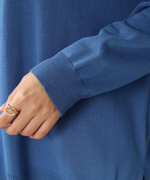 DRESKIP（ドレスキップ）の「◆クルーネックゆるカーディガン（カーディガン/ボレロ・レディース・ベージュ/ブルー/ブラック/パープル系4・00）」の9枚目の写真