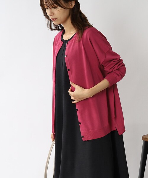 DRESKIP（ドレスキップ）の「◆クルーネックゆるカーディガン（カーディガン/ボレロ・レディース・ベージュ/ブルー/ブラック/パープル系4・00）」の18枚目の写真