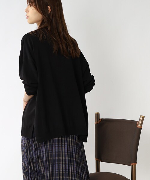 DRESKIP（ドレスキップ）の「◆クルーネックゆるカーディガン（カーディガン/ボレロ・レディース・ベージュ/ブルー/ブラック/パープル系4・00）」の19枚目の写真