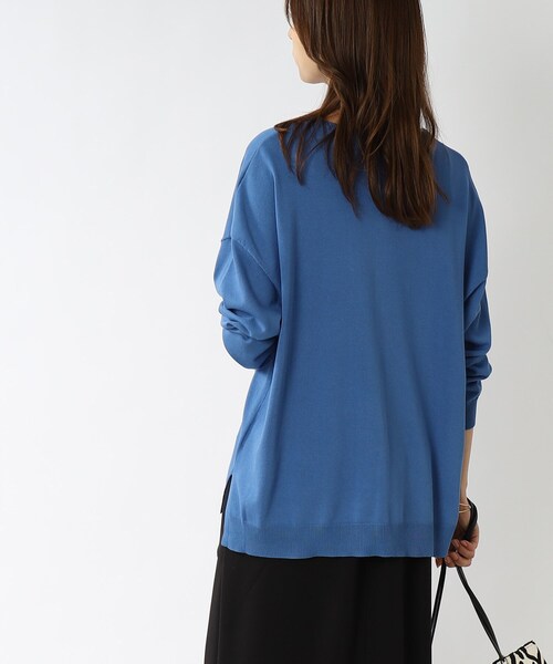 DRESKIP（ドレスキップ）の「◆クルーネックゆるカーディガン（カーディガン/ボレロ・レディース・ベージュ/ブルー/ブラック/パープル系4・00）」の16枚目の写真