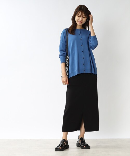 DRESKIP（ドレスキップ）の「◆クルーネックゆるカーディガン（カーディガン/ボレロ・レディース・ベージュ/ブルー/ブラック/パープル系4・00）」の20枚目の写真