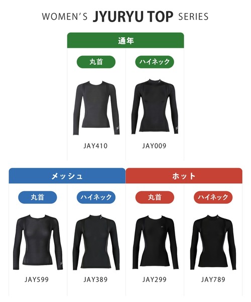 JYURYU TOP」 機能性トップス 長袖 メッシュ（Tシャツ