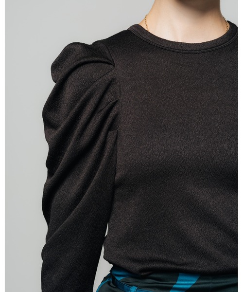 led.tokyo(レッドトウキョウ)の「【led.tokyo】タックパフスリーブトップス(Tシャツ/カットソー・レディース・ブラック/ブルー/テラコッタ・FREE)」の21枚目の写真