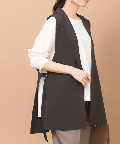 rps（アールピーエス）の「テーラースポンジニットジレ（ベスト・レディース・ブラック/ブラウン/チャコールグレー・フリー）」の3枚目の写真