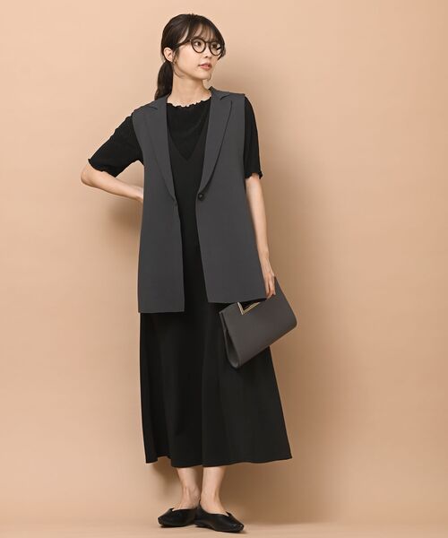 rps（アールピーエス）の「テーラースポンジニットジレ（ベスト・レディース・ブラック/ブラウン/チャコールグレー・フリー）」の4枚目の写真