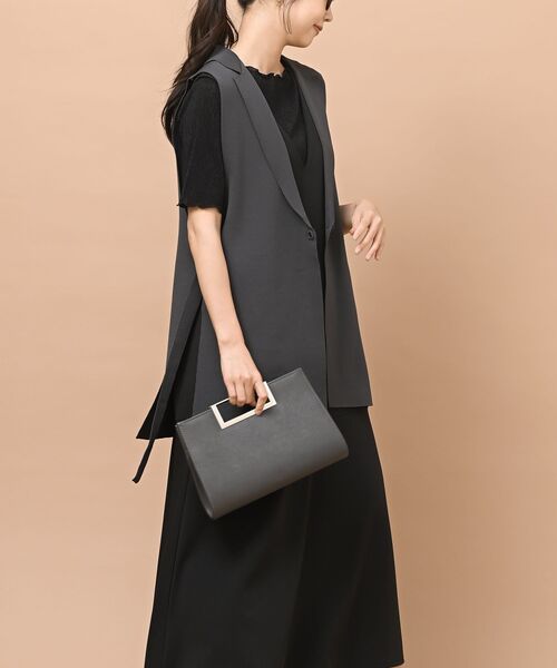 rps（アールピーエス）の「テーラースポンジニットジレ（ベスト・レディース・ブラック/ブラウン/チャコールグレー・フリー）」の6枚目の写真