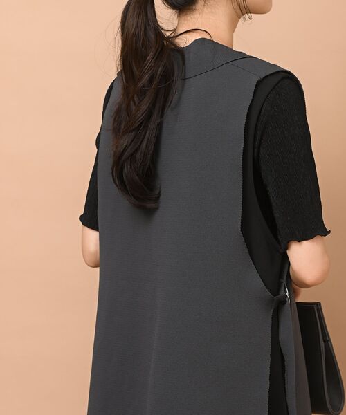 rps（アールピーエス）の「テーラースポンジニットジレ（ベスト・レディース・ブラック/ブラウン/チャコールグレー・フリー）」の10枚目の写真