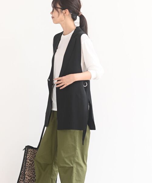 rps（アールピーエス）の「テーラースポンジニットジレ（ベスト・レディース・ブラック/ブラウン/チャコールグレー・フリー）」の12枚目の写真