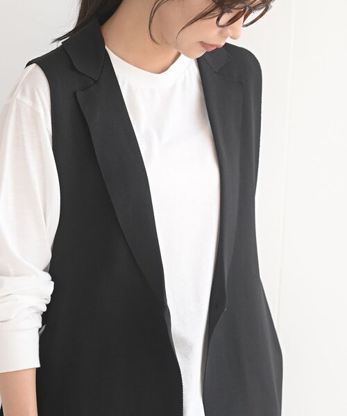 rps（アールピーエス）の「テーラースポンジニットジレ（ベスト・レディース・ブラック/ブラウン/チャコールグレー・フリー）」の15枚目の写真