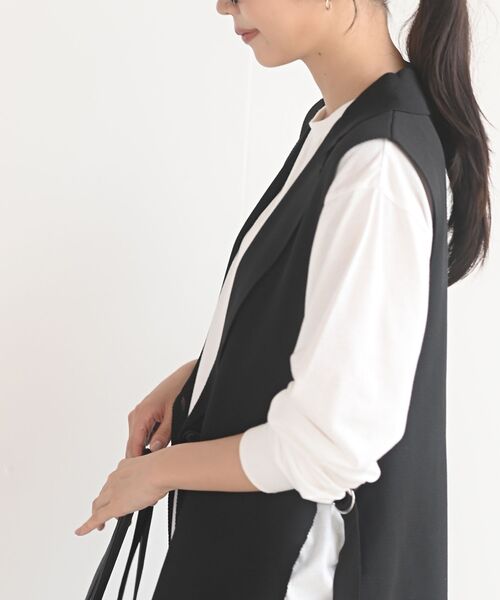 rps（アールピーエス）の「テーラースポンジニットジレ（ベスト・レディース・ブラック/ブラウン/チャコールグレー・フリー）」の18枚目の写真