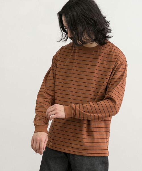 URBAN RESEARCH(アーバンリサーチ)の「ナローボーダーロングスリーブ(Tシャツ/カットソー・メンズ・ブラック系その他/ブラウン系その他/グリーン系その他・MEDIUM/LARGE/X-LARGE)」の4枚目の写真