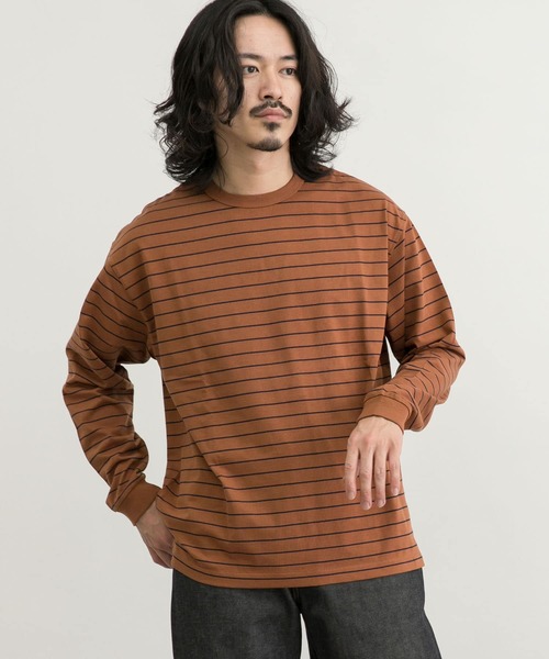 URBAN RESEARCH(アーバンリサーチ)の「ナローボーダーロングスリーブ(Tシャツ/カットソー・メンズ・ブラック系その他/ブラウン系その他/グリーン系その他・MEDIUM/LARGE/X-LARGE)」の6枚目の写真