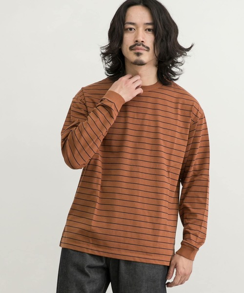 URBAN RESEARCH(アーバンリサーチ)の「ナローボーダーロングスリーブ(Tシャツ/カットソー・メンズ・ブラック系その他/ブラウン系その他/グリーン系その他・MEDIUM/LARGE/X-LARGE)」の7枚目の写真