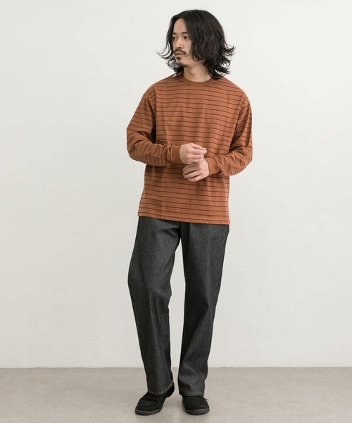 URBAN RESEARCH(アーバンリサーチ)の「ナローボーダーロングスリーブ(Tシャツ/カットソー・メンズ・ブラック系その他/ブラウン系その他/グリーン系その他・MEDIUM/LARGE/X-LARGE)」の9枚目の写真