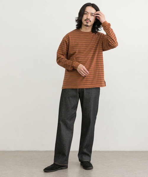 URBAN RESEARCH(アーバンリサーチ)の「ナローボーダーロングスリーブ(Tシャツ/カットソー・メンズ・ブラック系その他/ブラウン系その他/グリーン系その他・MEDIUM/LARGE/X-LARGE)」の10枚目の写真