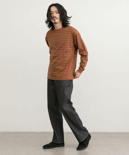 URBAN RESEARCH(アーバンリサーチ)の「ナローボーダーロングスリーブ(Tシャツ/カットソー・メンズ・ブラック系その他/ブラウン系その他/グリーン系その他・MEDIUM/LARGE/X-LARGE)」の12枚目の写真