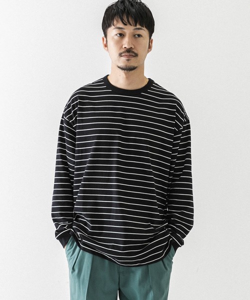URBAN RESEARCH(アーバンリサーチ)の「ナローボーダーロングスリーブ(Tシャツ/カットソー・メンズ・ブラック系その他/ブラウン系その他/グリーン系その他・MEDIUM/LARGE/X-LARGE)」の15枚目の写真