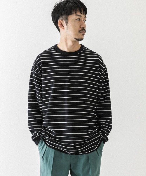 URBAN RESEARCH(アーバンリサーチ)の「ナローボーダーロングスリーブ(Tシャツ/カットソー・メンズ・ブラック系その他/ブラウン系その他/グリーン系その他・MEDIUM/LARGE/X-LARGE)」の16枚目の写真