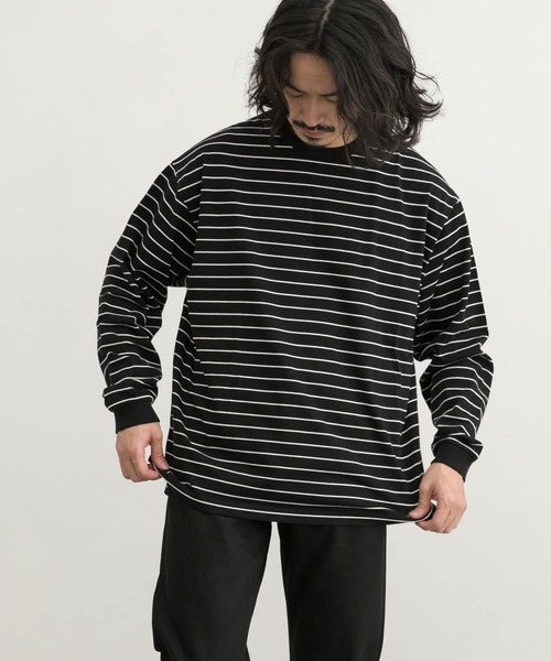 URBAN RESEARCH(アーバンリサーチ)の「ナローボーダーロングスリーブ(Tシャツ/カットソー・メンズ・ブラック系その他/ブラウン系その他/グリーン系その他・MEDIUM/LARGE/X-LARGE)」の19枚目の写真