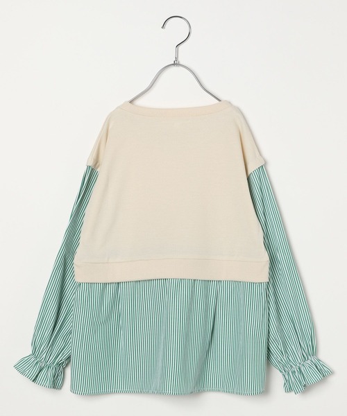 GLOBAL WORK（グローバルワーク）の「オシャラク布帛ドッキング/157691（その他トップス・キッズ・その他/オフホワイト/ブラック・140cm/100cm/130cm/150cm/110cm/160cm/120cm）」の4枚目の写真