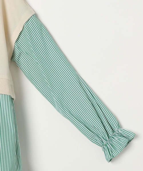 GLOBAL WORK（グローバルワーク）の「オシャラク布帛ドッキング/157691（その他トップス・キッズ・その他/オフホワイト/ブラック・140cm/100cm/130cm/150cm/110cm/160cm/120cm）」の6枚目の写真