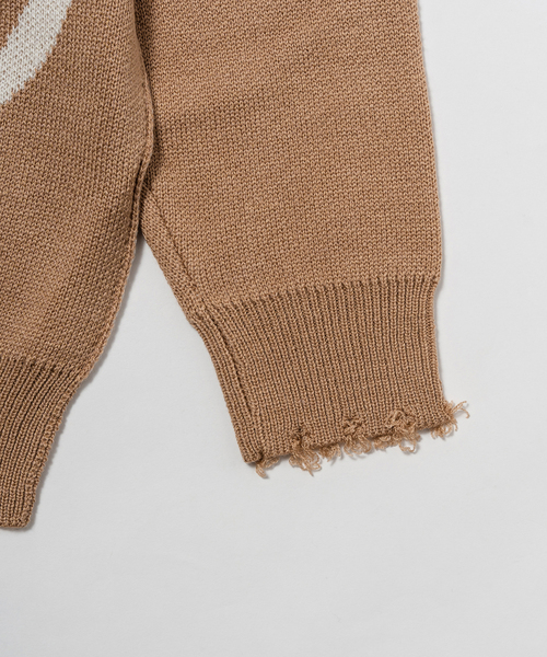 PARIS SAINT-GERMAIN（パリサンジェルマン）の「【Paris Saint-Germain】インターシャ クラッシュ ニット（ニット/セーター・メンズ・ホワイト系その他/ブラック/ベージュ/チャコールグレー・LARGE/MEDIUM）」の7枚目の写真