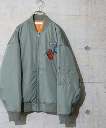 Limited Line Naive Magic（リミテッドラインナイーブマジック）の「【a】〔PETTY WOLF〕ポリタフタ ワッペンMA-1型フライトジャケット（MA-1）」