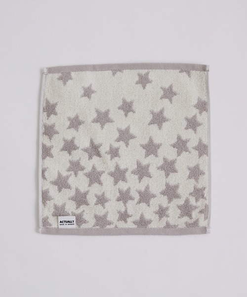 Actually（アクチュアリー）の「星ジャガード タオルハンカチ（ハンカチ/ハンドタオル・レディース・チャコールグレー/グレー・フリー）」の4枚目の写真