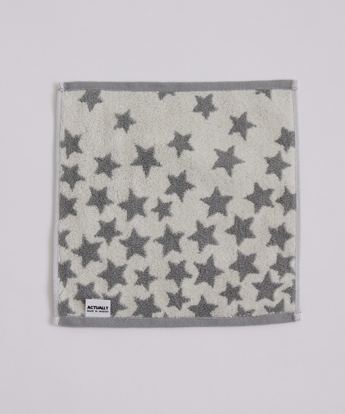 Actually（アクチュアリー）の「星ジャガード タオルハンカチ（ハンカチ/ハンドタオル・レディース・チャコールグレー/グレー・フリー）」の7枚目の写真