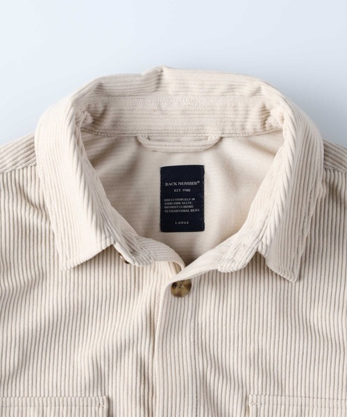 BACK NUMBER（バックナンバー）の「【BACK NUMBER】コーデュロイＣＰＯシャツ（シャツ/ブラウス・メンズ・ブラック/オフホワイト/グリーン・M/L/XL）」の6枚目の写真