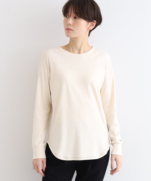 INDIVI(インディヴィ)の「【LIFE】オーガニックシンプルロングTシャツ(Tシャツ/カットソー・レディース・ナチュラル・38/12)」の3枚目の写真