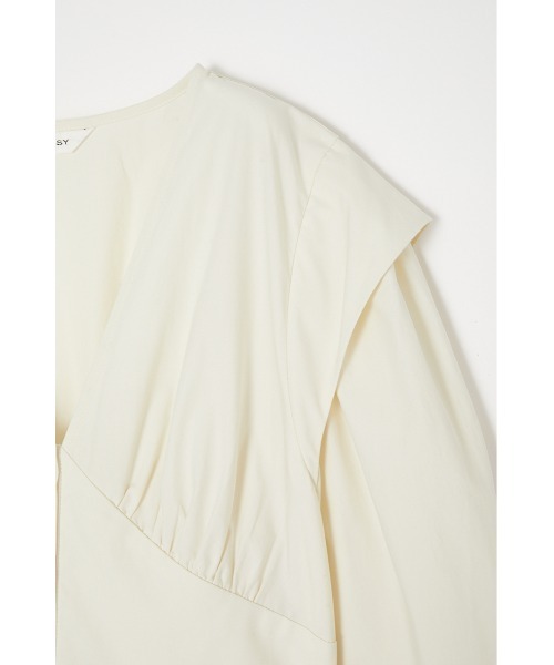 MOUSSY（マウジー）の「POWER SHOULDER LONG ドレス（ワンピース・レディース・ダークグリーン/オフホワイト/ブラック・1/2）」の11枚目の写真